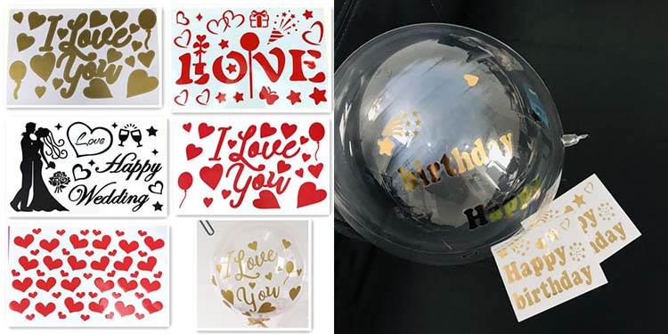 Bobo balloons with 2D sticker